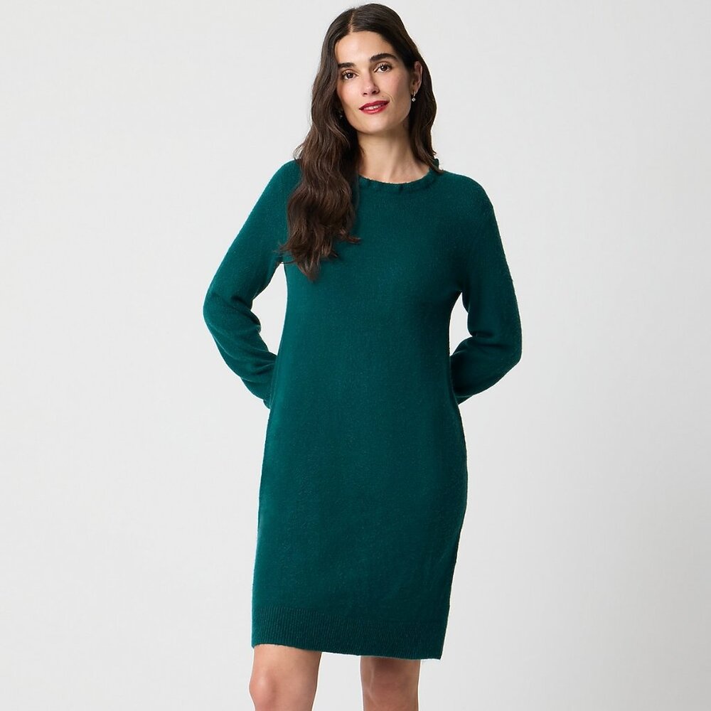 J.Crew Extra-Soft Long Sleeve Sweater Dress Size M NWT